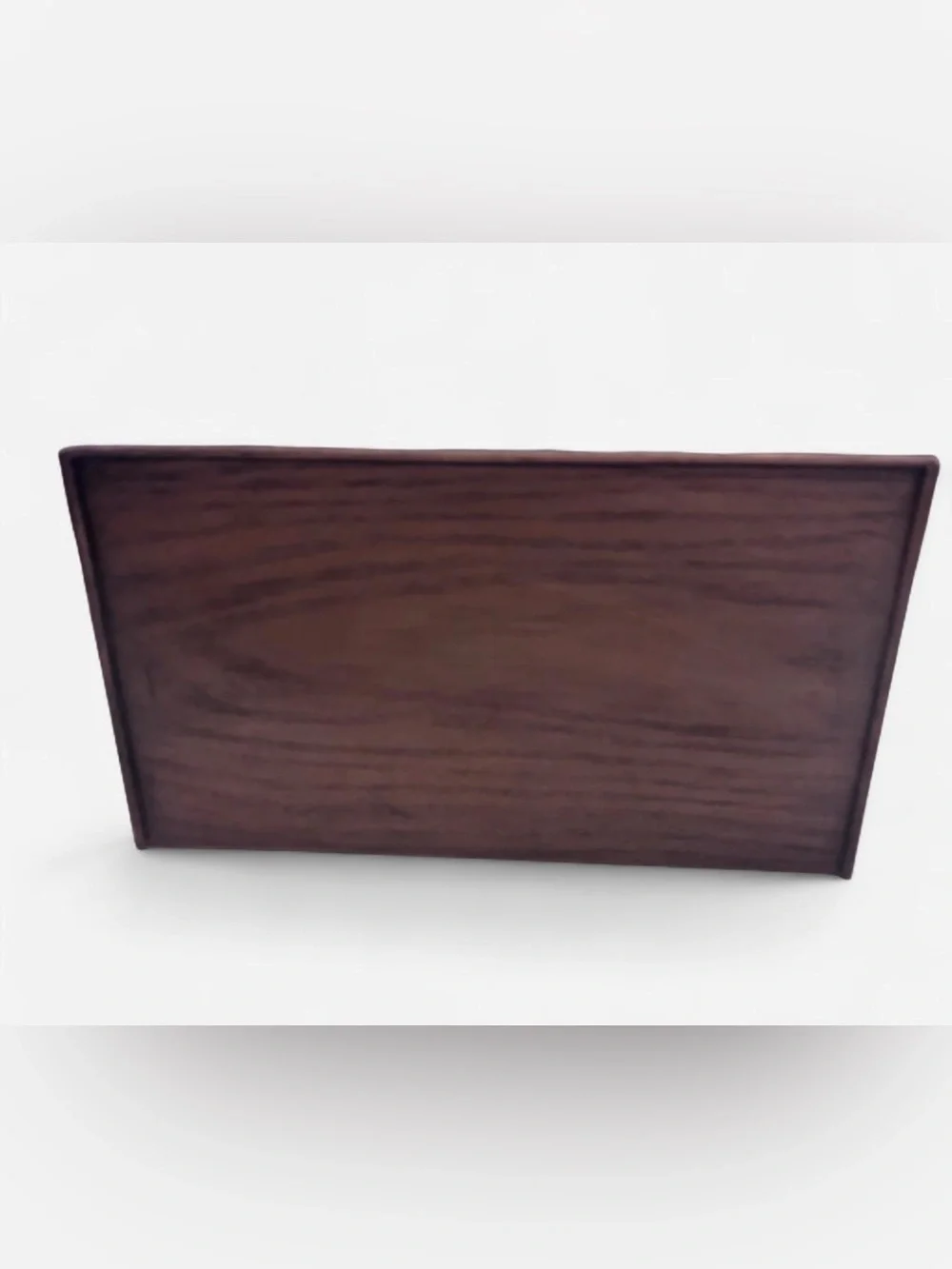 Hand-Carved Wooden Multi-Compartment Organizer - Dark Brown